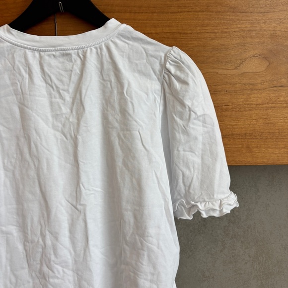 Sara Campbell White Short Sleeve Tee, Size M - Picture 11 of 11